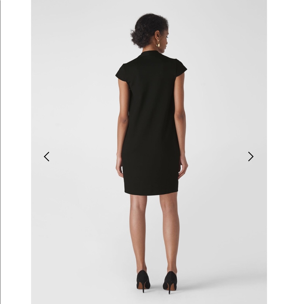 WHISTLES Black Paige V Neck Dress, Size 4 - Picture 2 of 10